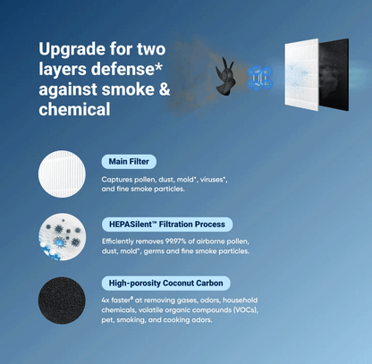 DualProtection Filter for Blueair Classic 600 Series air purifiers.